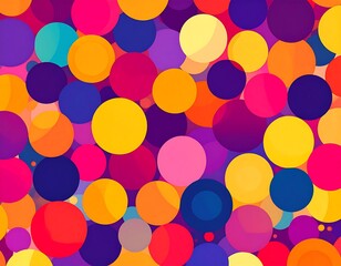Abstract colorful circles pattern