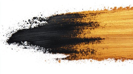 Black and gold powder blend creates a striking artistic effect