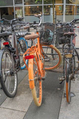 22-07-2025 Aarhus, Denmark - The bicycle city in Jutland with all kinds of bicycles in all colors