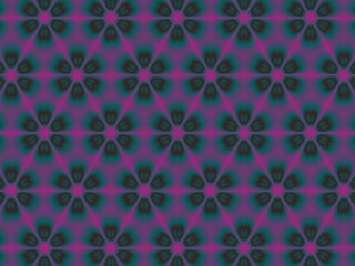 Vibrant pink and teal abstract floral pattern, ideal for modern textile and graphic design