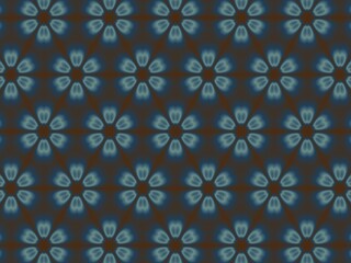 Seamless teal and brown abstract floral pattern, perfect for textile, wallpaper, or web design