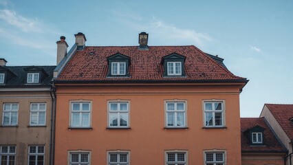Fototapeta premium Heritage apartment with traditional design in a quaint historic quarter, travel accommodation.