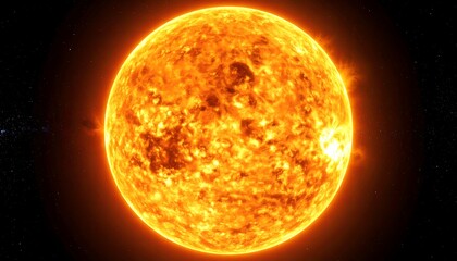 Fiery star, space, radiant