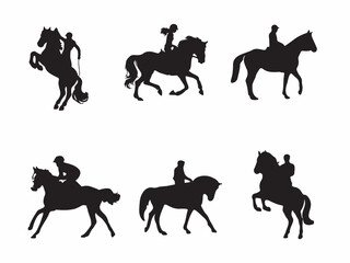 Horse Rider Silhouettes
