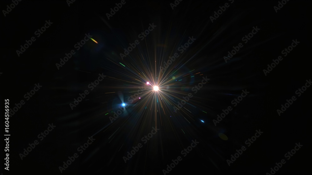 Poster simple techniques for adding lens flare effects in overlay designs and blending modes