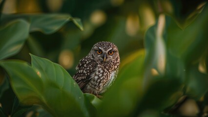The spotted owlet, a small owl, can be found breeding in tropical Asian zones from North Pakistan to Southeast Asia.