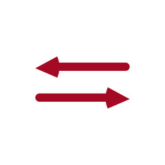 simple vector design red arrow direction