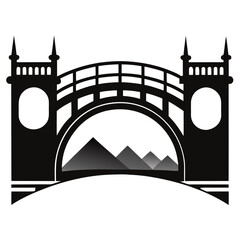 Clean River Crossing Silhouette