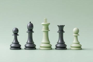 Elegant International Chess Day Premium Chess Pieces in Soft Winter Tones for Young Professionals Holiday Marketing and Educational Content Campaigns