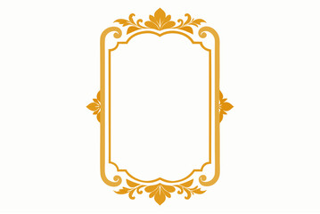 Vintage gold ornate floral frame border vector illustration on an abstract background