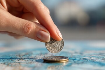 Authentic close-up of womans hand scratching instant lottery ticket with coin for premium lifestyle marketing and social media content expressing chance and excitement