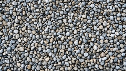 Natural gravel texture showcasing smooth and round shapes