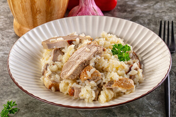 Risotto woth fried duck breast
