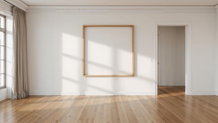 Fototapeta premium Living room scene captured within a frame