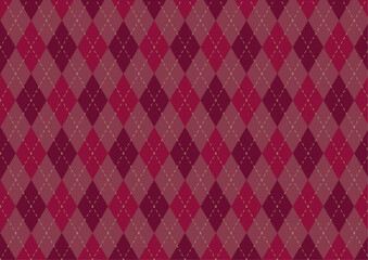 アーガイル模様のベクターイラスト（赤）