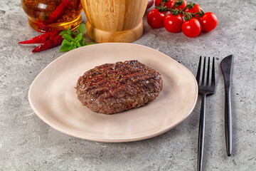 Hot Grilled beef burger cutlet