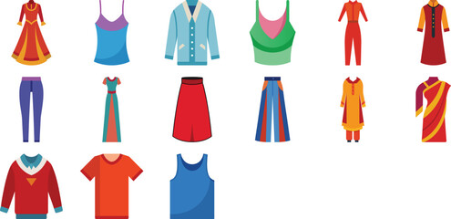 collection of clothes