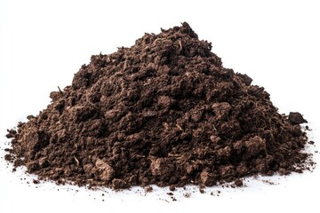 Pile of soil nutrient-rich agriculture gardening.