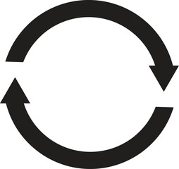  circle arrows. Vector elements. Black loading symbol.
