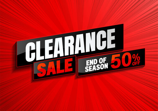 Clearance Sale End of Season 50%