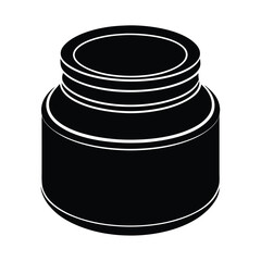 Tattoo artist element isolated ointment jar on white background