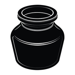 Tattoo artist element isolated ointment jar on white background