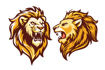 Roaring Lion Esports Mascot Logo Collection for T-shirt & Team Branding.