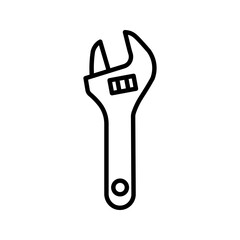  wrench icon white on background
