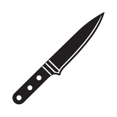Kitchen Knife Silhouette Icon vector