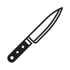 Kitchen Knife Silhouette Icon vector