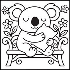 Cozy Moments Bold Line Coloring Page – Relaxing Hygge-Inspired Illustration