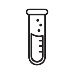 Test Tube Silhouette Icon for Science and Lab Design