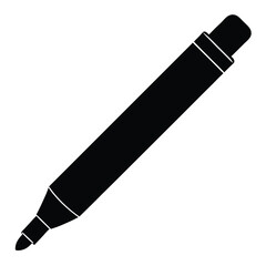 Tattoo artist element isolated skin marker pen on white background