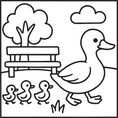 Cozy Moments Bold Line Coloring Page – Relaxing Hygge-Inspired Illustration