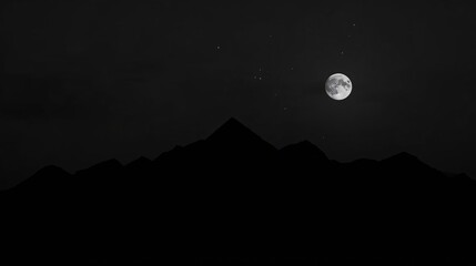 moon over the mountains