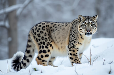 portrait of a snow leopard