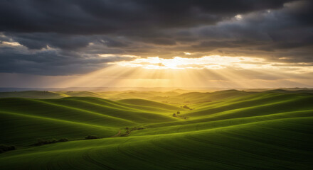 Obraz premium Golden Hour Tuscan Hills