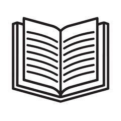 Open Book Line Art Vector