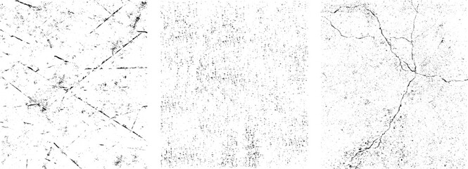 A set of vector grunge textures. Distressed, grainy overlay for vintage effects. Perfect for t-shirt graphics.	