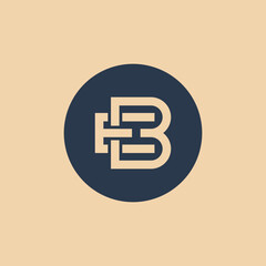 be letters vector abstract modern logo