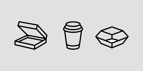 Clean Minimalistic Vector Icon Set with Basic Shapes and Colors