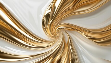 Shimmering Spiral Gold Swirl with Abstract Shine