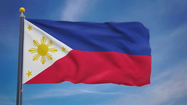hilippine Flag Waving - Symbol of Freedom and Nationhood 