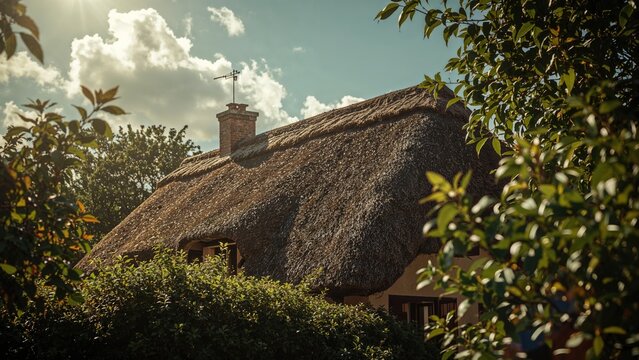 Residential structure topped with thatch