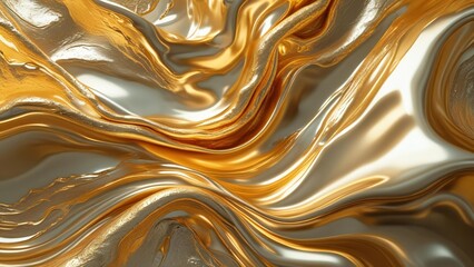 Rich Liquid Gold with Dynamic Ripples