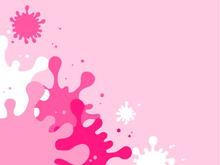 ポップで可愛いペンキの飛沫の背景素材