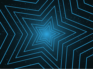 レトロ風なスターのトンネルの背景素材