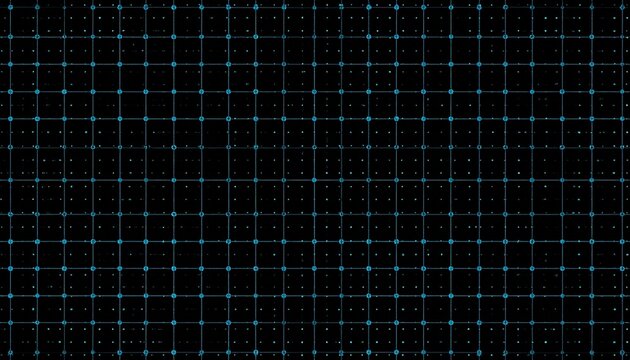 Grid of light blue dots on black background with intersecting blue lines forming geometric pattern, styled for futuristic interface or digital data visualization.