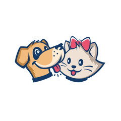Fototapeta premium dog cat vector abstract modern logo
