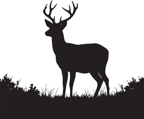 silhouette of deer